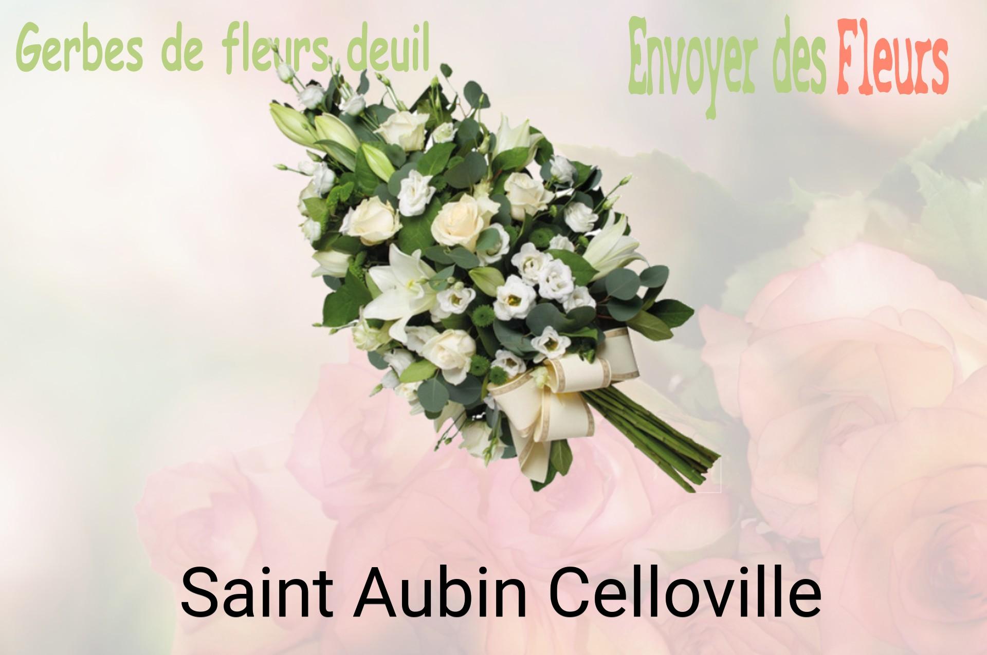 Gerbe de fleurs de deuil livrée à Saint-Aubin-Celloville